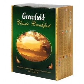 Чай Greenfield Classic Breakfast (Классик Брекфаст), черный, 100 пакетиков