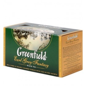 Чай Greenfield Earl Grey Fantasy (Эрл Грей Фэнтази), черный, 25 пакетиков