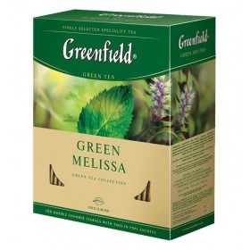 Чай Greenfield Green Melissa (Грин Мелисса), зеленый, 100 пакетиков