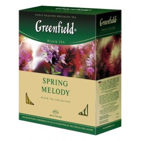 Чай Greenfield Spring Melody (Спринг Мелоди), черный, 100 пакетиков