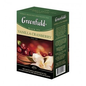 Чай Greenfield Vanilla Cranberry (Ванилла Крэнберри), черный, листовой, 100 г