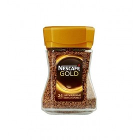 Кофе растворимый Nescafe Gold 47.5г, стекло